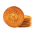 Several galettes de Pont-Aven, thin butter cookies, in a stack.