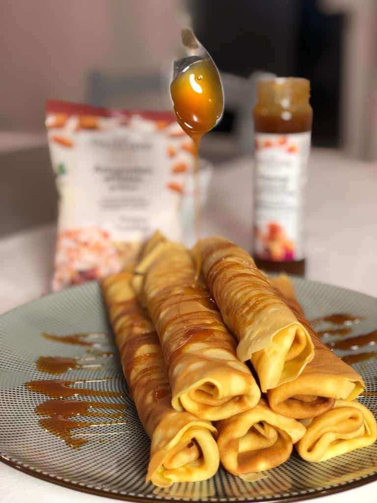 Salted butter caramel cr&ecirc;pes