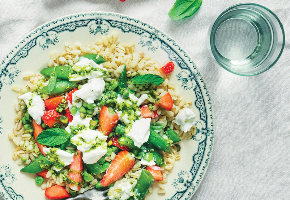 Ebly, strawberry & burrata salad