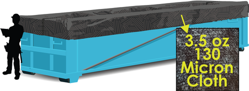 Cloth Dewatering Liner Filter - 3.5 oz - 130 Micron - 10' x 30'