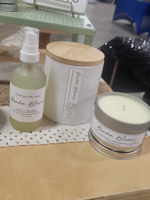 Garden Blooms White Soy Candle