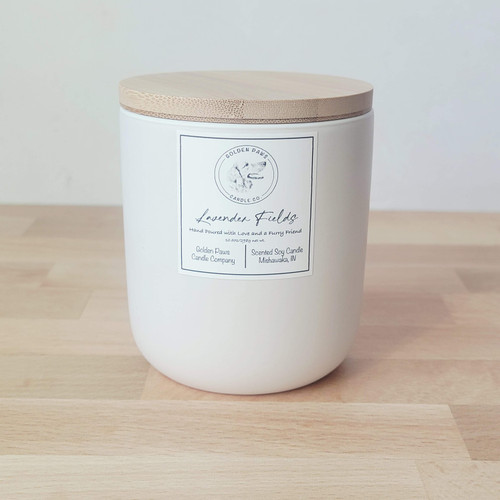 Lavender Fields Classic Ceramic Soy Candle