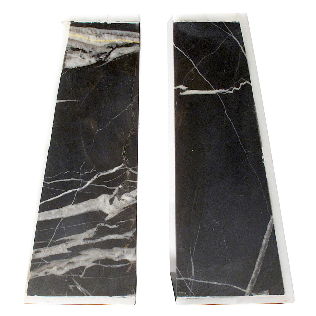 Black Marble Bookends