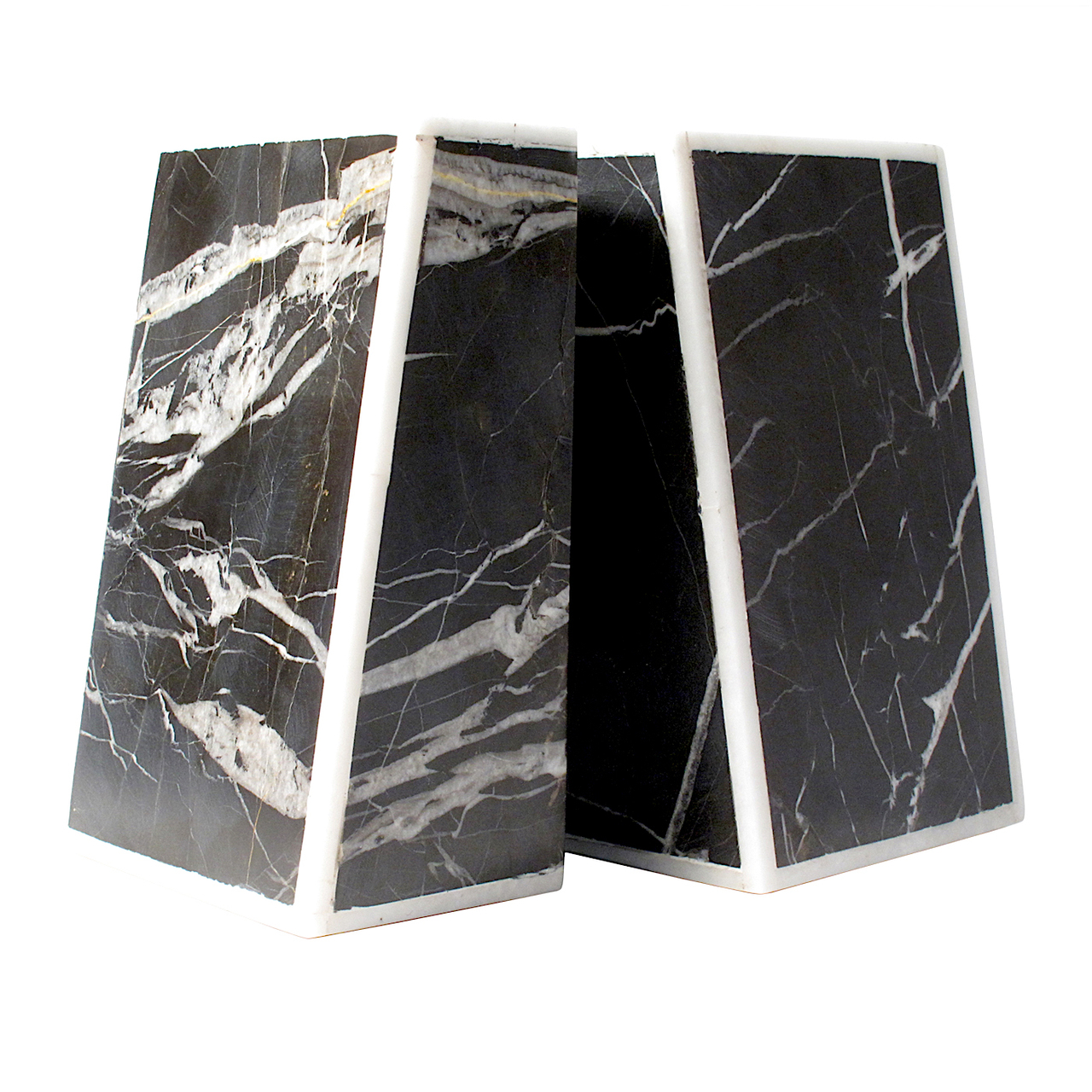 Black Marble Bookends