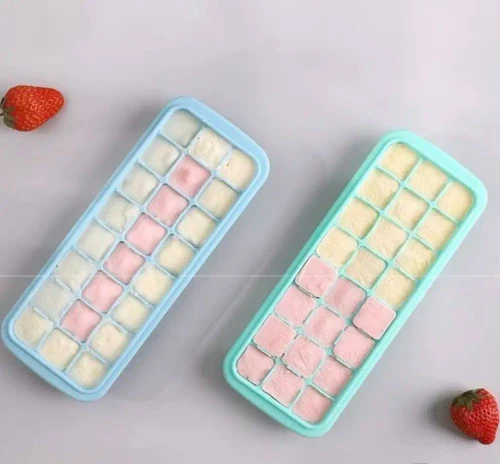 24-Cube Silicone Ice Tray with Lid