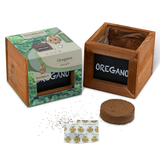 SeeddeeS Wood Square Box - Oregano Growing Kit