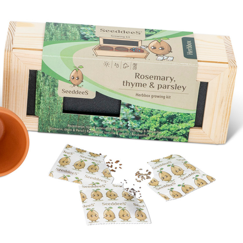 SeeddeeS Woodcase - Herb Growing Kit