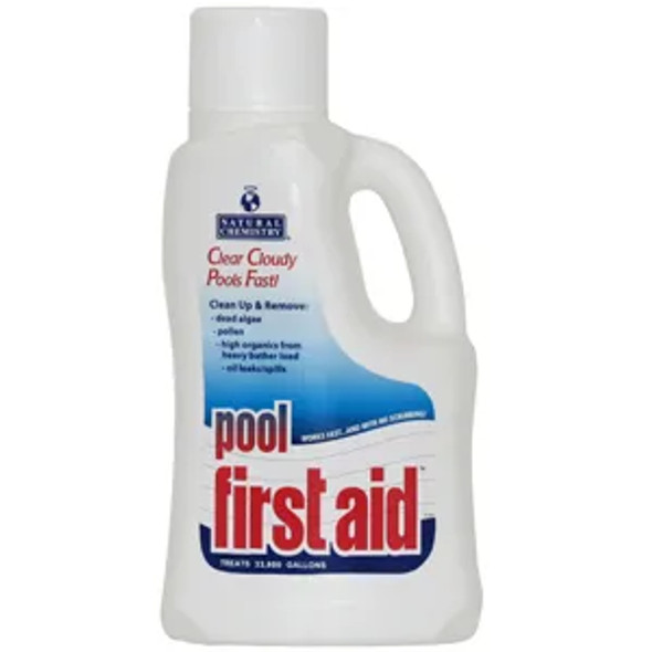 Natural Chemistry Pool First Aid, 2 Liter Bottle - Pool Savior - Rapid Clarification - Sparkling Waters - Versatile Troubleshooter - Easy Application