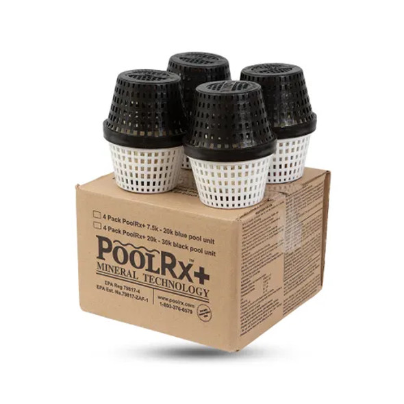 PoolRx+ Black/White Unit, 20K-30K Gallons, 4 Pack