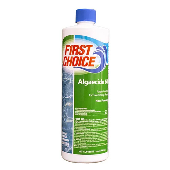 First Choice Algaecide 60, 60% Poly Quat, 1 Quart Bottle