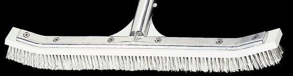 A&B Curved Aluminum Wall Brush, Combo Stainless Steel & Nylon Bristles 18" 3004