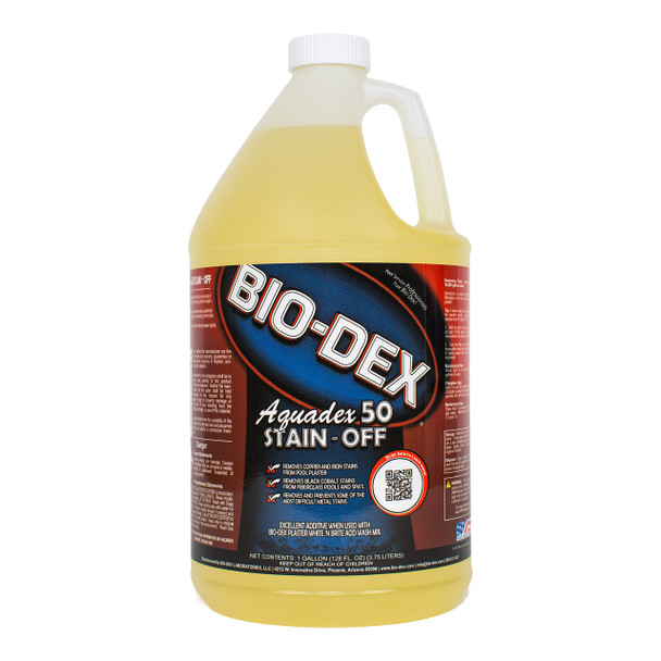 Bio-Dex Aquadex 50 Stain Off, 1 Gallon Bottle - Advanced Stain Remover for Pools - Safe and Gentle Pool Care Solution - Long-Lasting Results - Easy Application - Trusted Brand in Pool Care