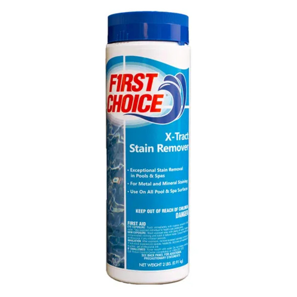 First Choice X-Tract Stain Remover, Oxalic Acid, 2 lb Bottle - Powerful Stain-Busting Oxalic Acid - Restores Pool Brilliance - Surface Protection - Easy Application - Trusted Pool Care Brand