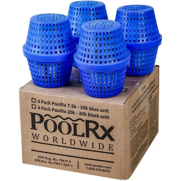 PoolRx Blue Units, 4 Pack, 7.5-20K Gallons