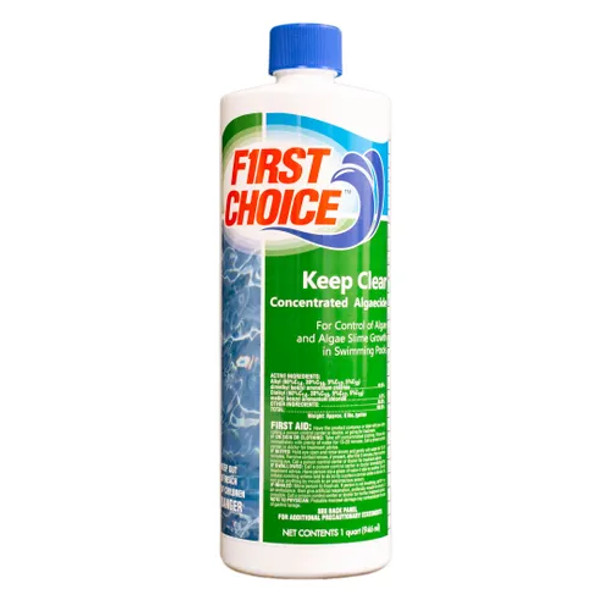 First Choice Keep Clear Concentrated Algaecide, 1 Quart Bottle First Choice Keep Clear Concentrated Algaecide, 1 Quart Bottle