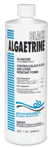 Applied Bio Black Algaetrine Algaecide, 1 Quart Bottle