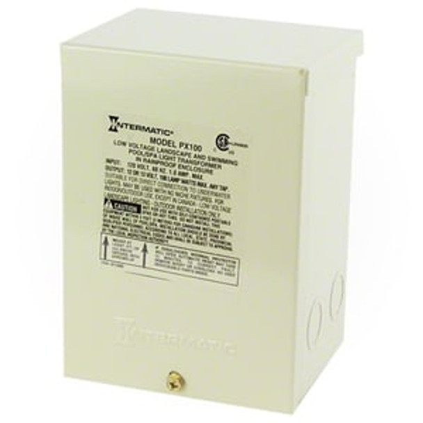 Intermatic 100W 120V Pool and SPA Safety Transformer, Beige Steel Case | PX100