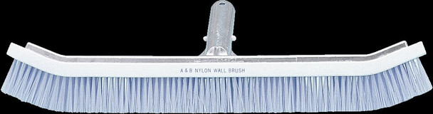 A&B Curved Deluxe Wall Brush, Nylon Bristle Blue 18"