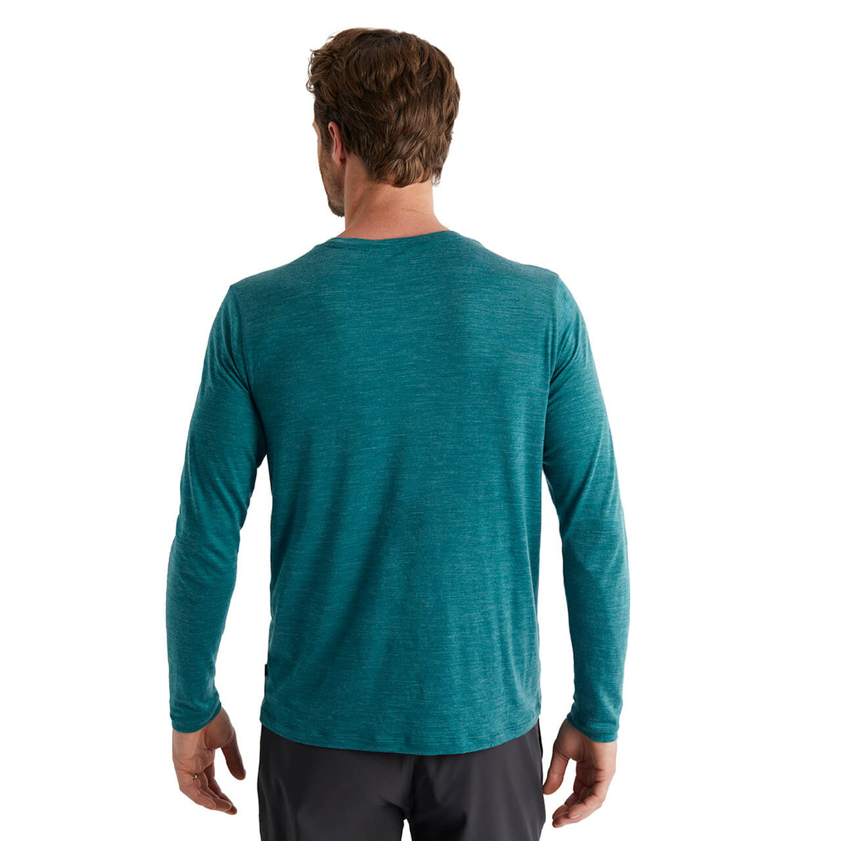 Men's Merino Cool Long Sleeve Top | Marine Teal Marl | Rohan - Rohan