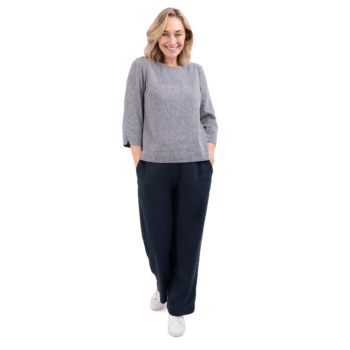 Women's Sera Linen Top | Deep Navy | Rohan - Rohan