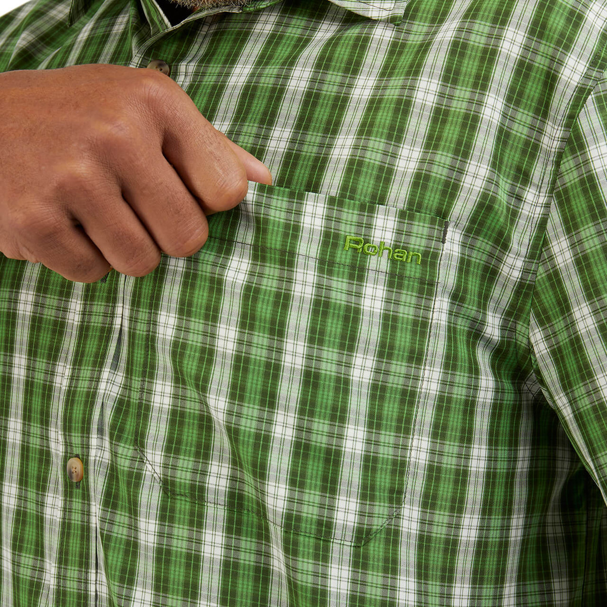 Men's Coast Short Sleeve Check Shirt | Alpine Green | Rohan - Rohan