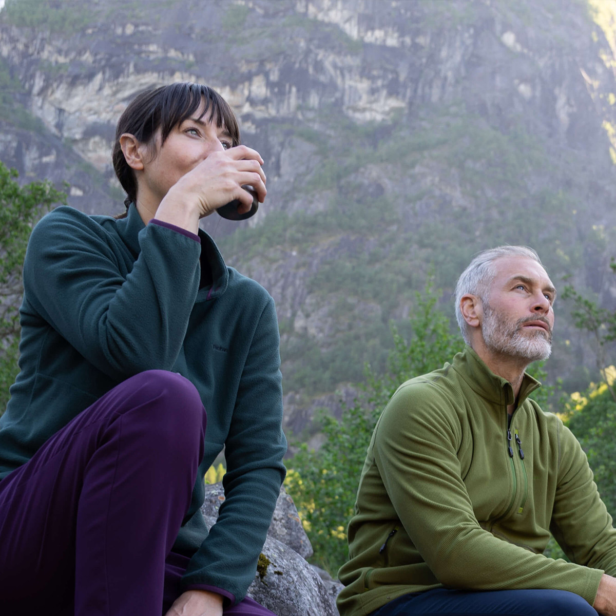 Women's Element Half Snap Fleece Top | Ethereal Green | Rohan - Rohan