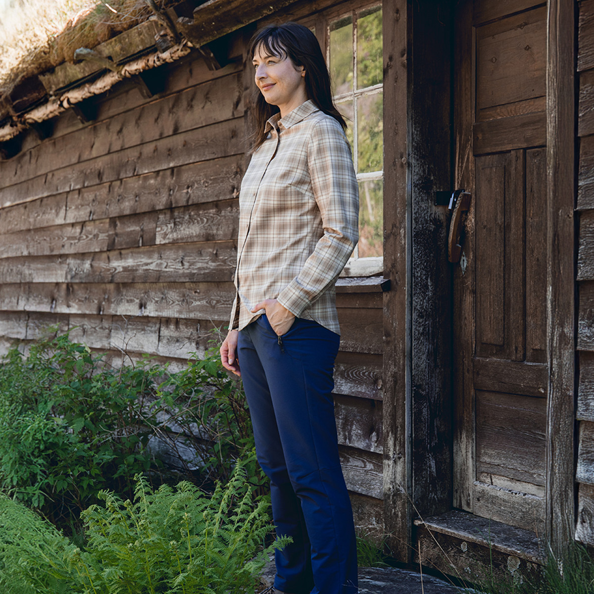 Women's Cove Long Sleeve Check Shirt | Cornish Sand Check | Rohan