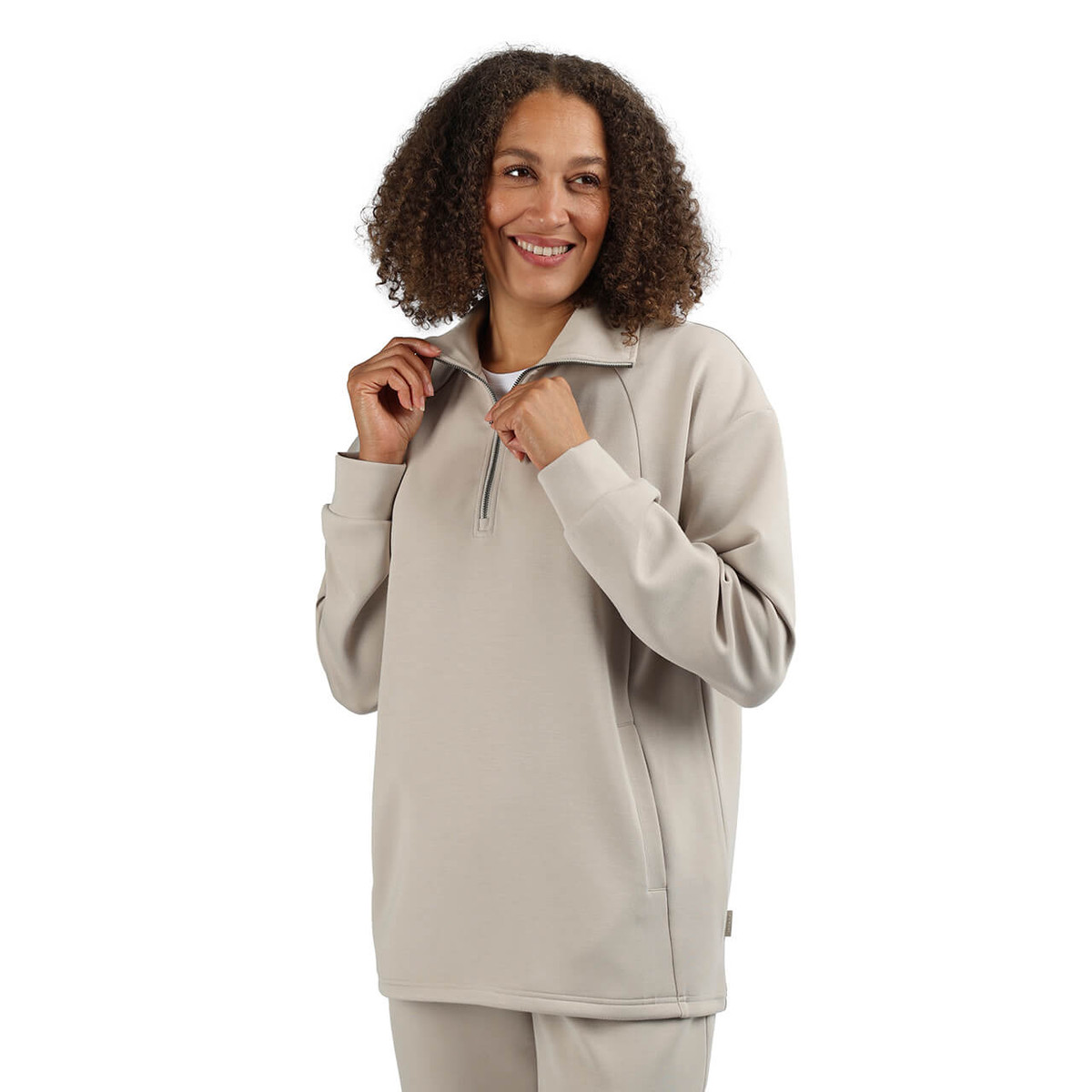 funnel neck women's sweatshirt