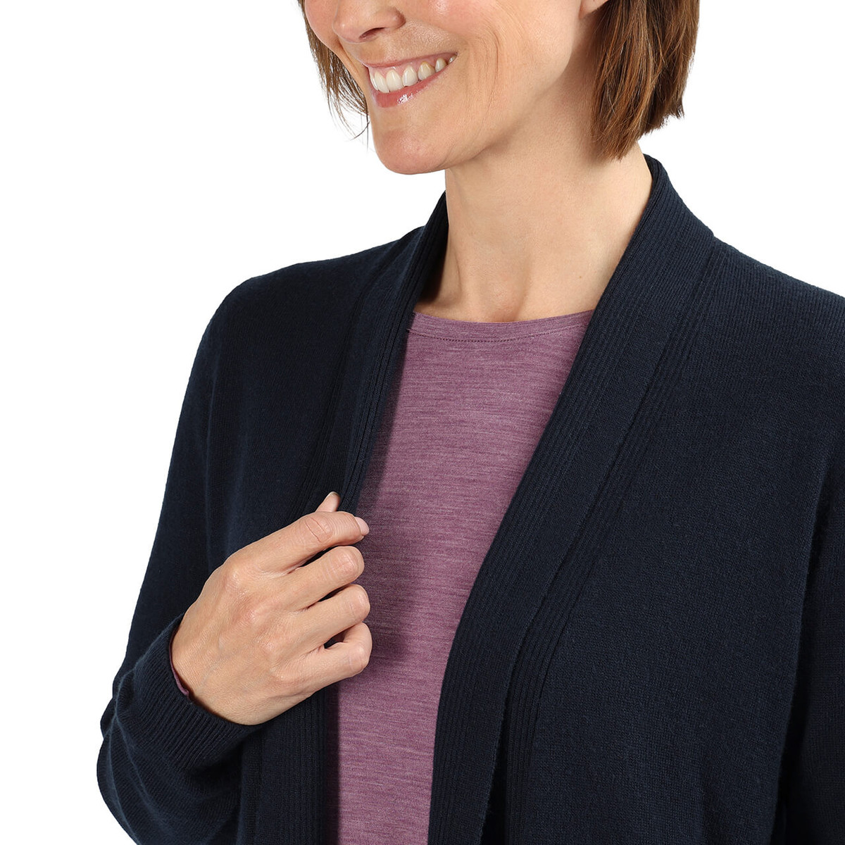 Women's Edendale Drape-Front Knitted Cardigan | True Navy | Rohan