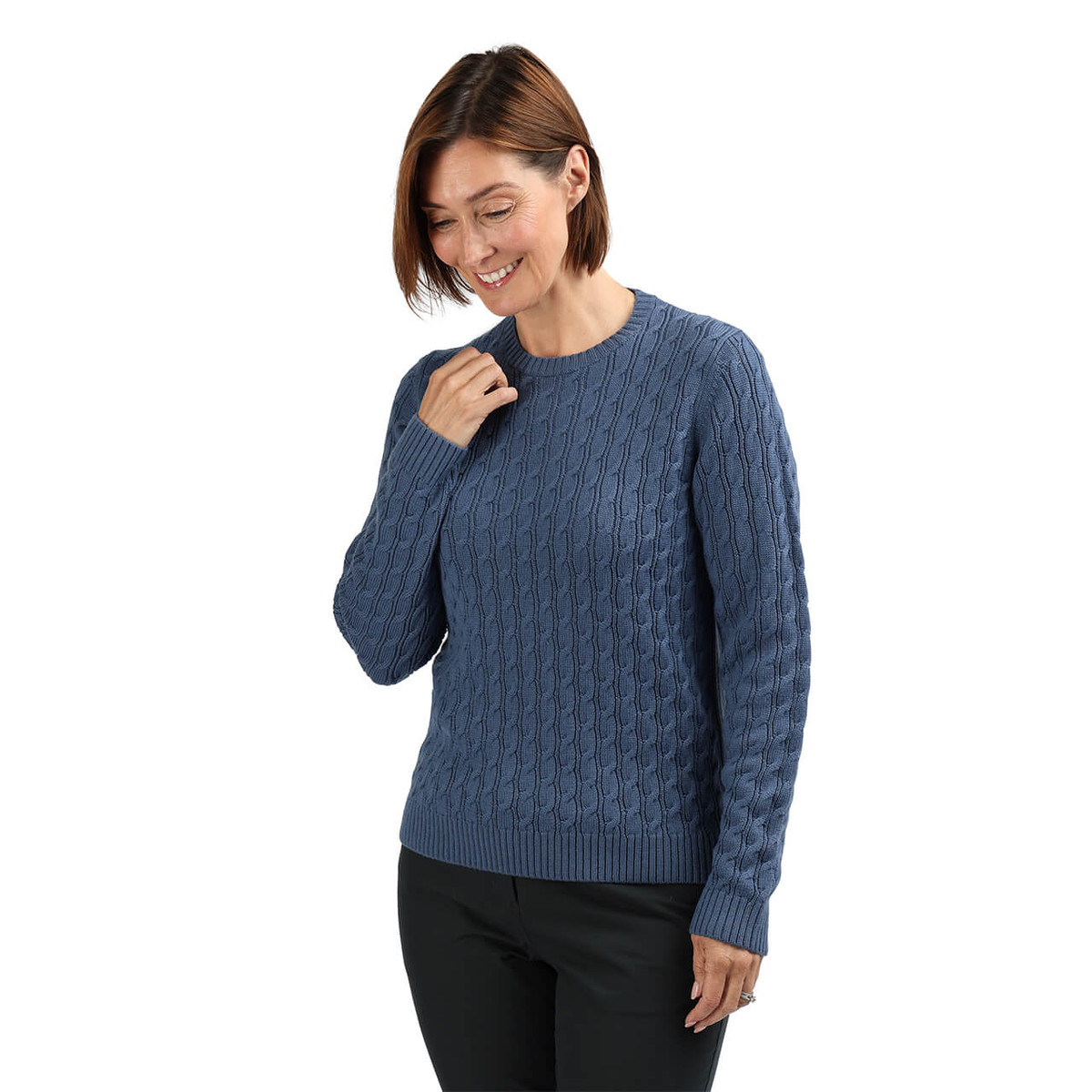 Women's Wellington Crew Neck Jumper | Ocean Blue | Rohan - Rohan