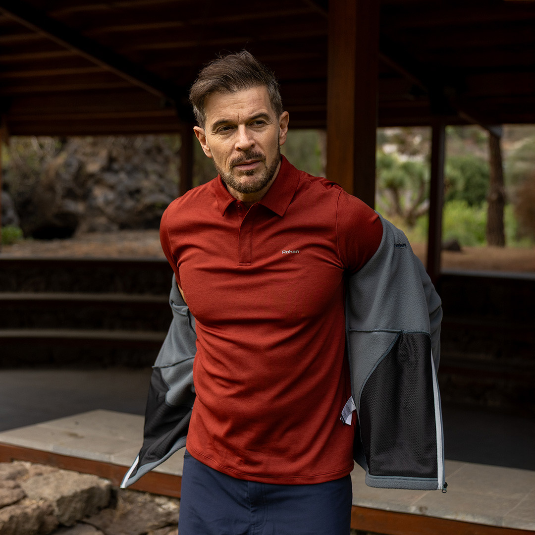 Chemise Tropicale Homme Rohan - Rouge, Coupe Régulière, Taille 38 (poitrine), Manches Courtes