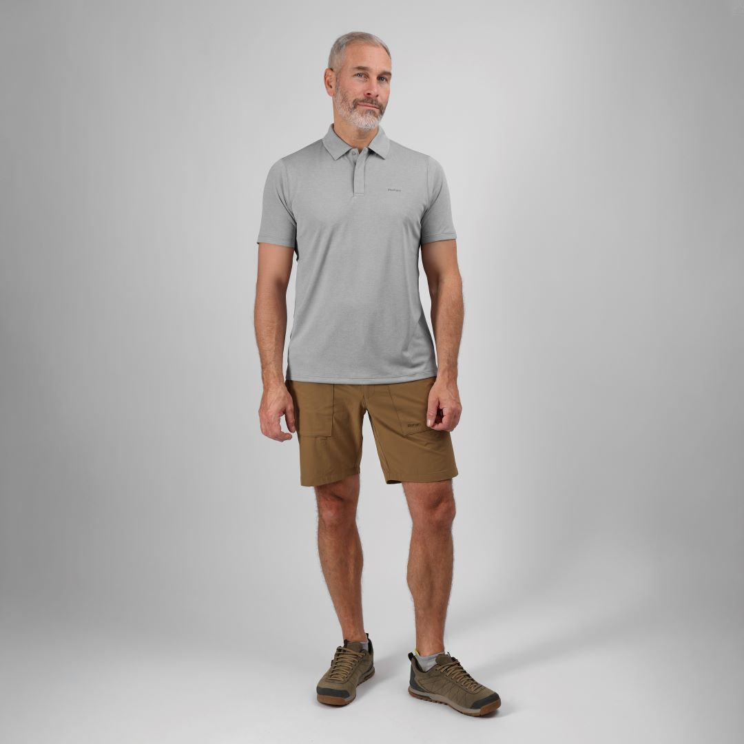 Men's Dale Short Sleeve Polo Shirt | Haze Grey Marl | Rohan - Rohan