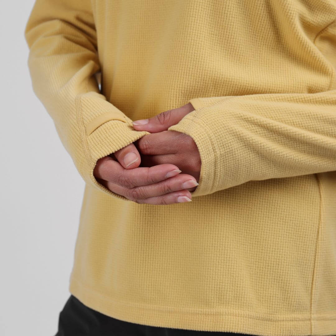 Women's Microgrid Zip Neck Top | Tuscan Yellow | Rohan - Rohan