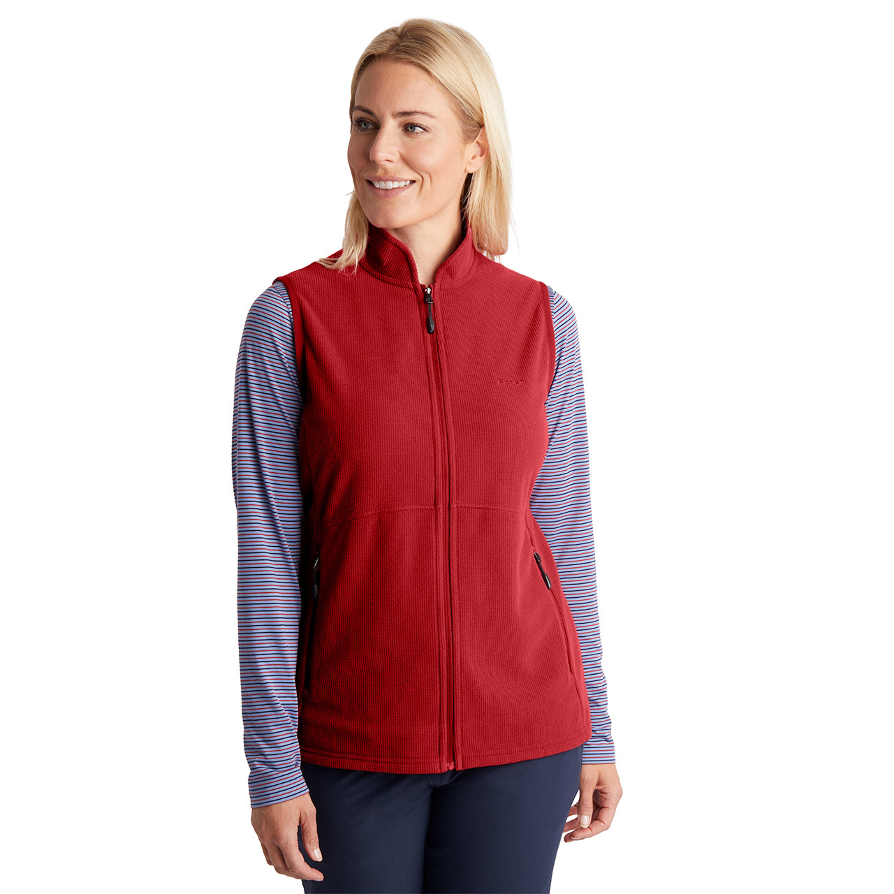 Women's Microgrid Fleece Gilet Carissa Red