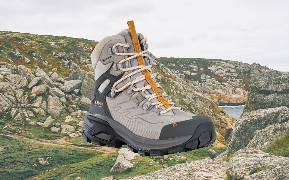 Rohan women's hiking boots collection featuring Oboz walking boots with waterproof protection