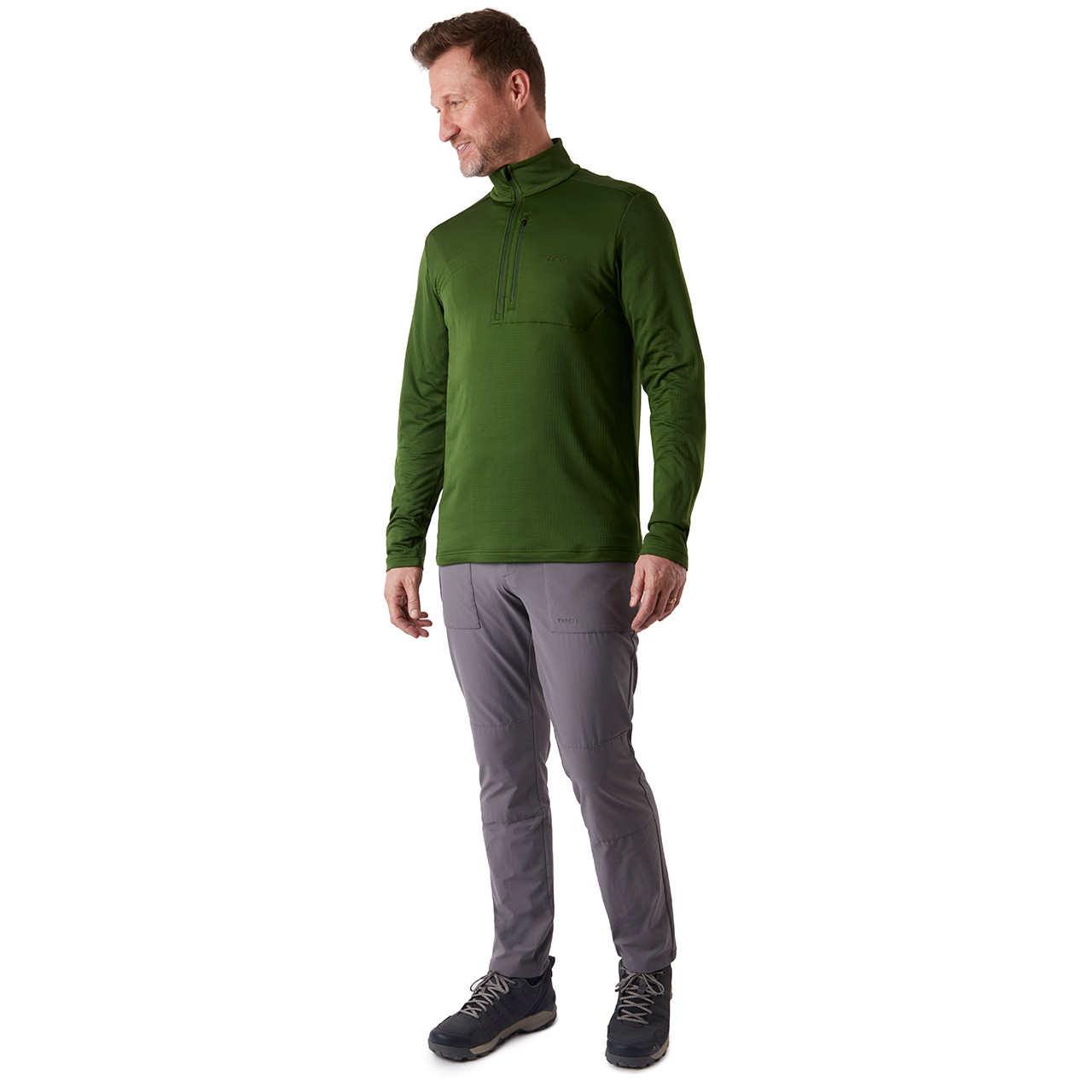 Drain Midlayer Halfzip - Color: highland green