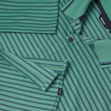 Men's Shoreline Short Sleeve Polo Camber Green Stripe