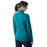 Women's Gridline Lightweight Fleece Jacket in Deep Teal