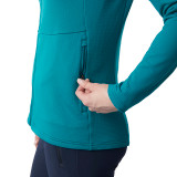 Women's Gridline Lightweight Fleece Jacket in Deep Teal