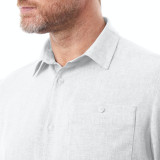 Men's Porto Linen Long Sleeve Shirt in White