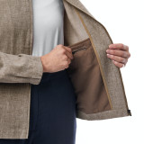 Women's Brisa Linen Jacket in Ash Brown
