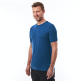Men's Global Crew Neck Short Sleeve T-Shirt in Electric Blue