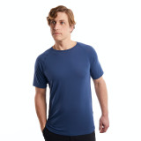 Men's Aether Short Sleeve T-Shirt Base Layer in Peninsula Blue