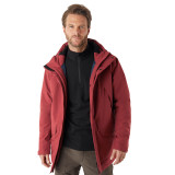 Men's Aran Waterproof Insulated Winter Coat in Auburn Red