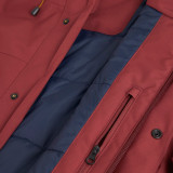 Men's Aran Waterproof Insulated Winter Coat in Auburn Red