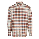 Men's Dover Long Sleeve Shirt in Ecru/Red Check