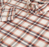 Men's Dover Long Sleeve Shirt in Ecru/Red Check