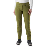 Women's Stretch Bags Active Hiking Trousers in Heath Green