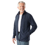 Men's Microgrid Fleece Jacket in True Navy