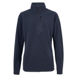 Women's Microgrid Fleece Zip Neck Top in True Navy
